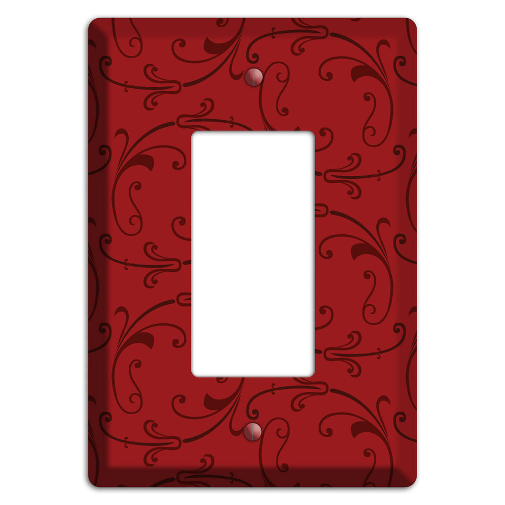 Red Victorian Sprig Rocker Wallplate