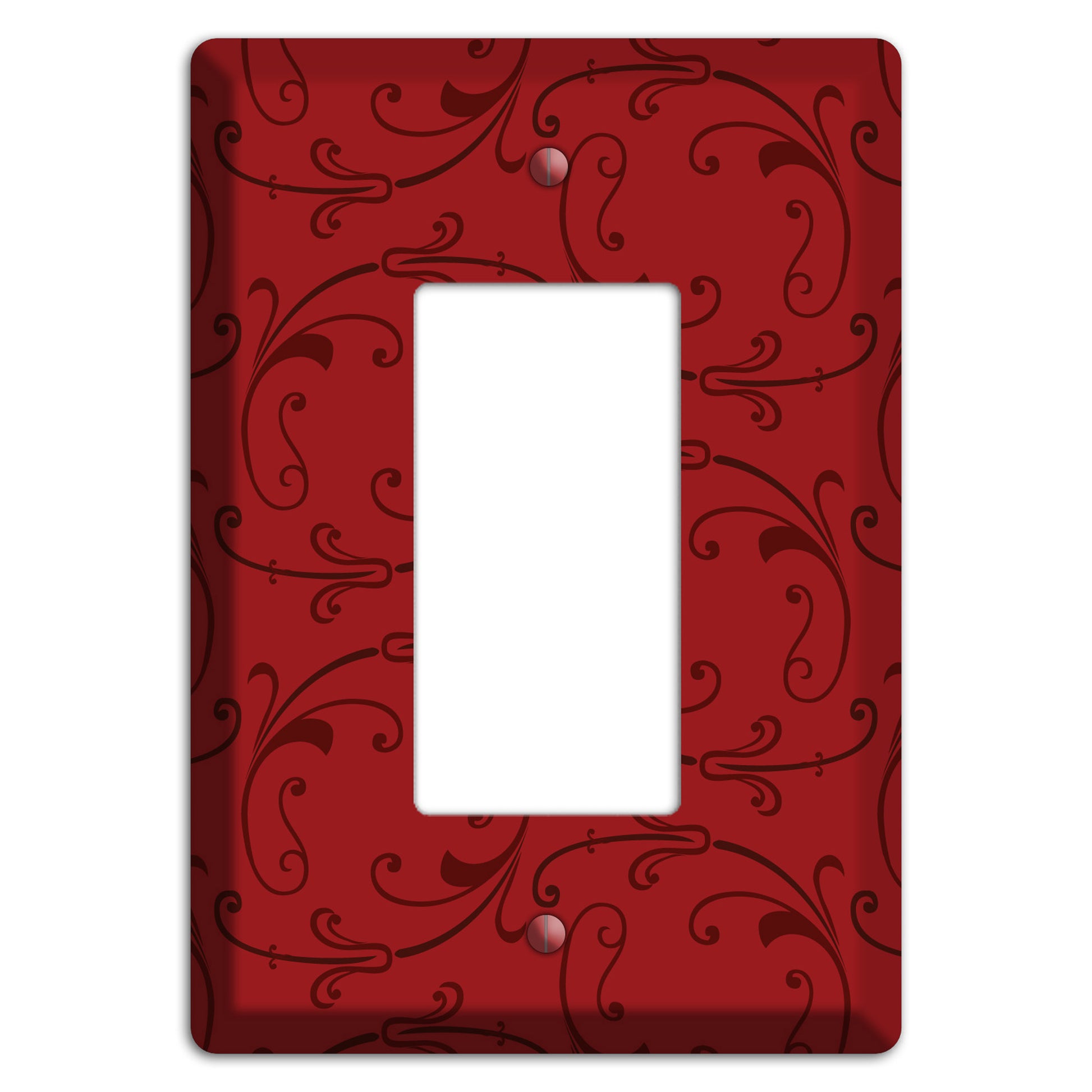 Red Victorian Sprig Rocker Wallplate