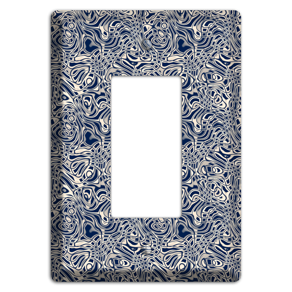 Blue Psychedelic Swirl Rocker Wallplate