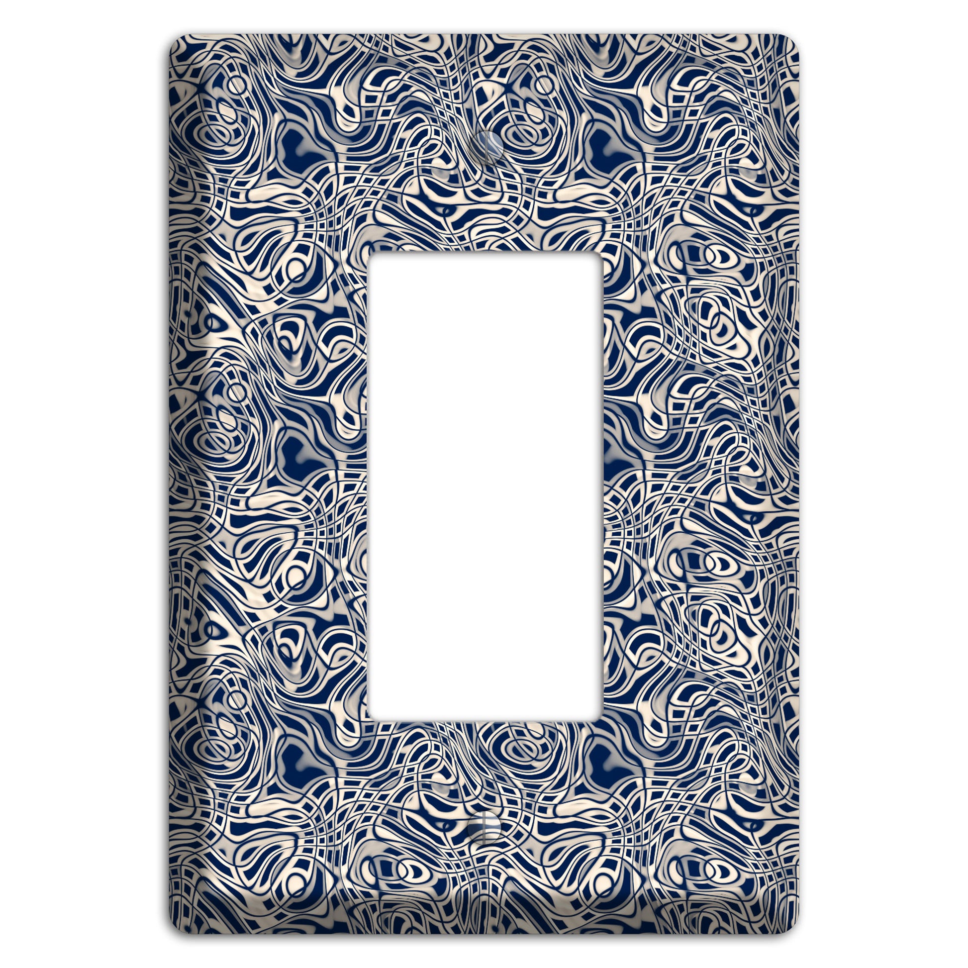 Blue Psychedelic Swirl Rocker Wallplate