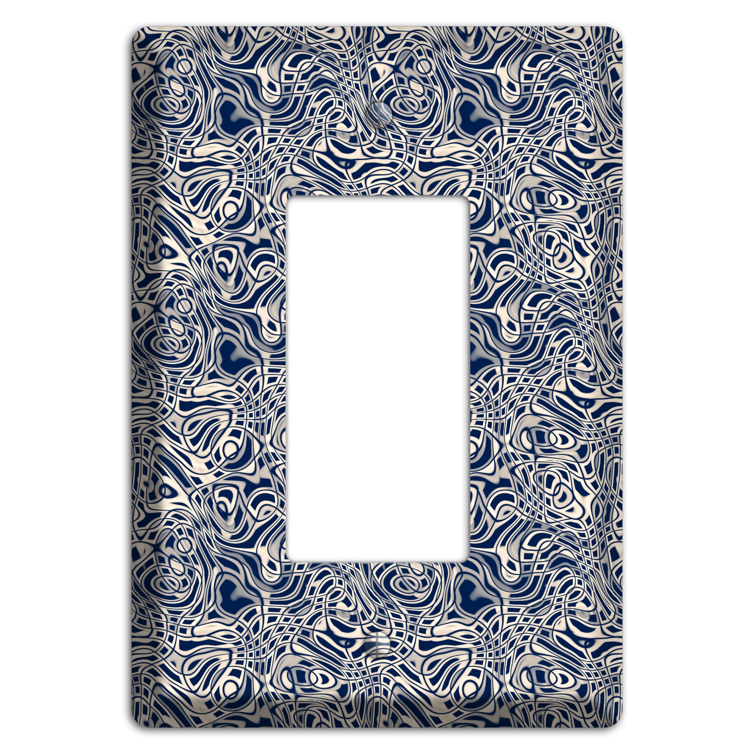 Blue Psychedelic Swirl Rocker Wallplate