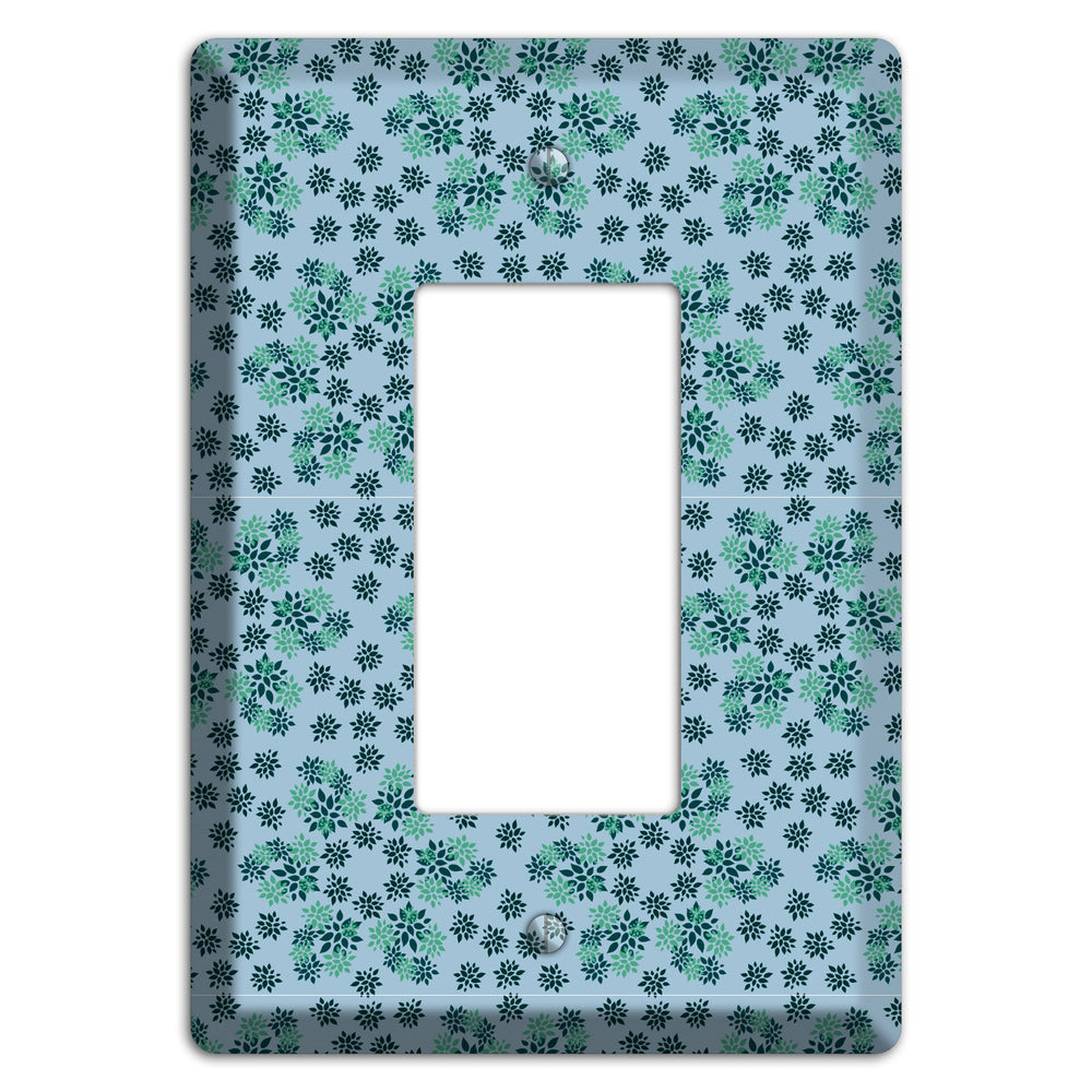 Blue with Multi Green Calico Rocker Wallplate