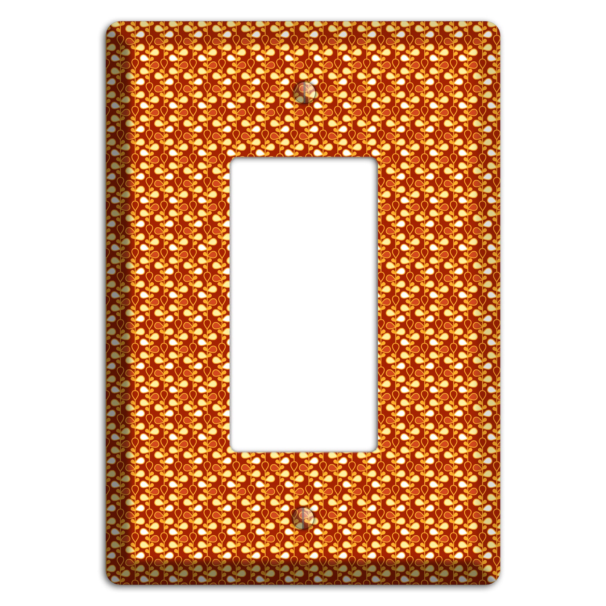 Tiny Maroon Teardrop Vine Rocker Wallplate