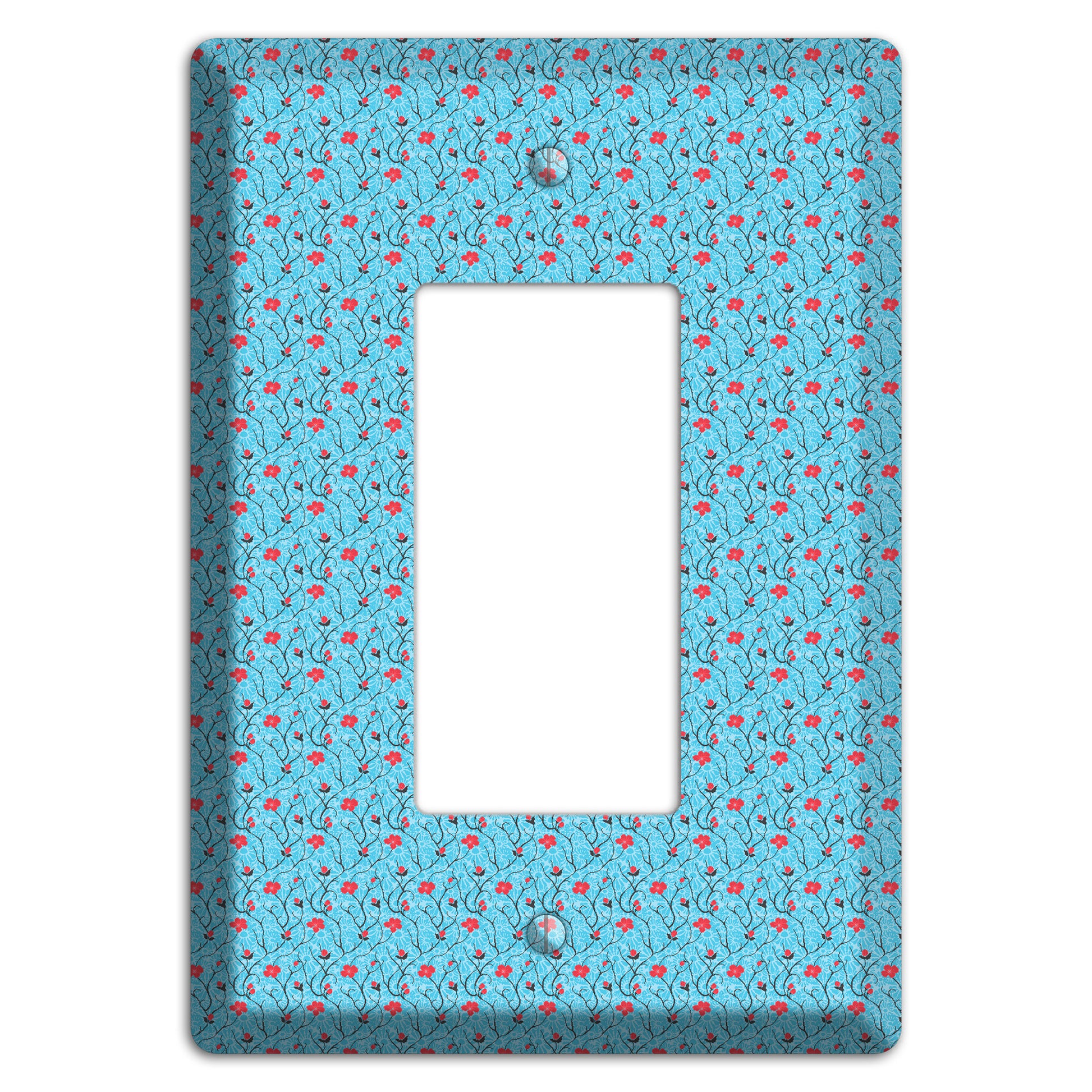 Light Blue Calico Rocker Wallplate
