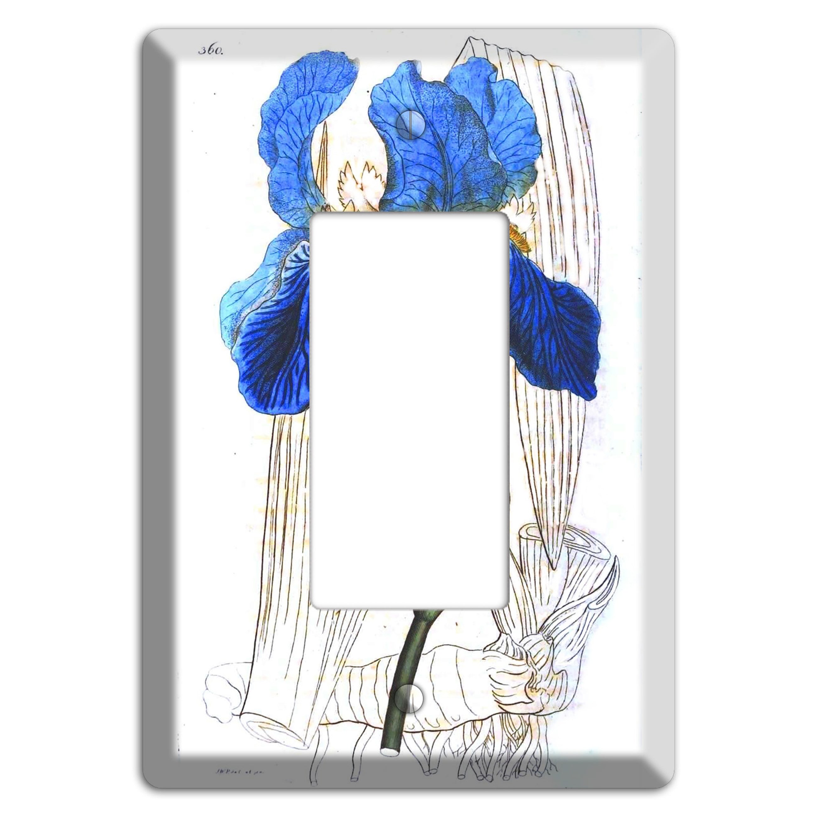 Blue Iris Rocker Wallplate