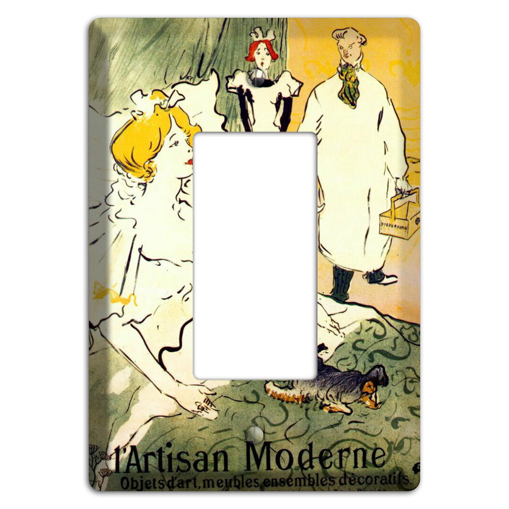 L'artisan Moderne Vintage Poster Rocker Wallplate