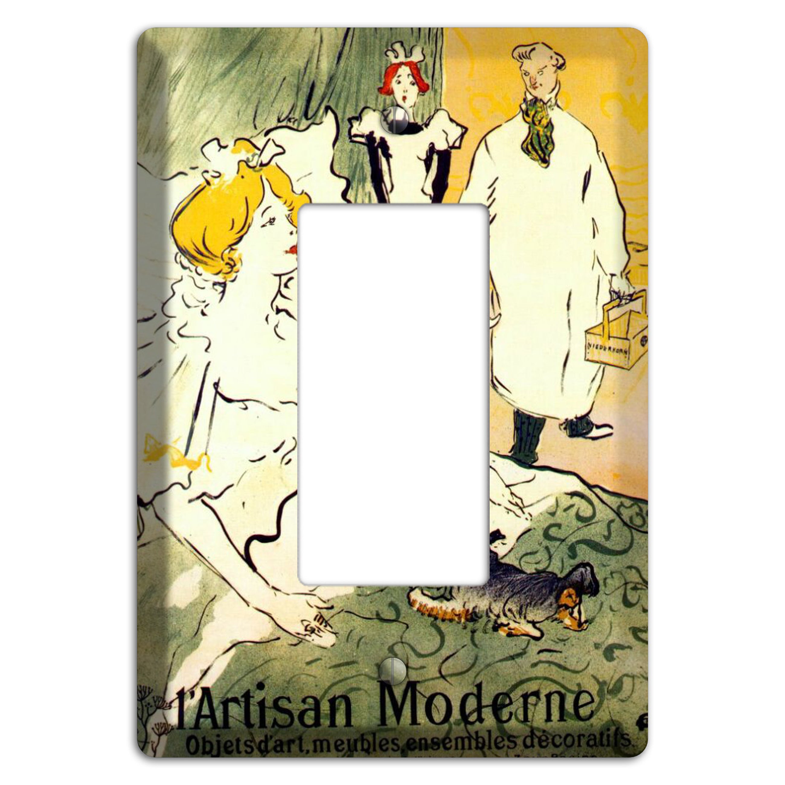L'artisan Moderne Vintage Poster Rocker Wallplate