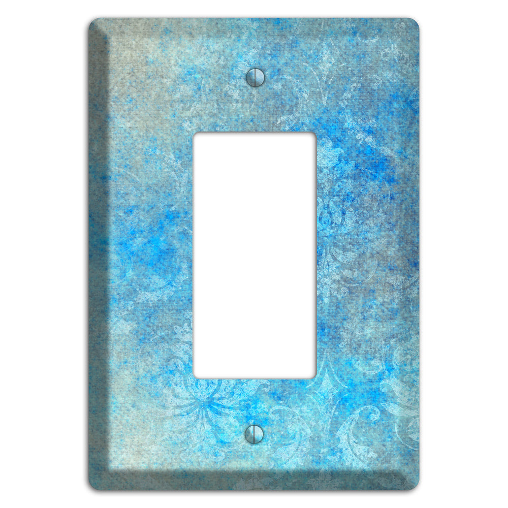 Picton Blue Whimsical Damask Rocker Wallplate