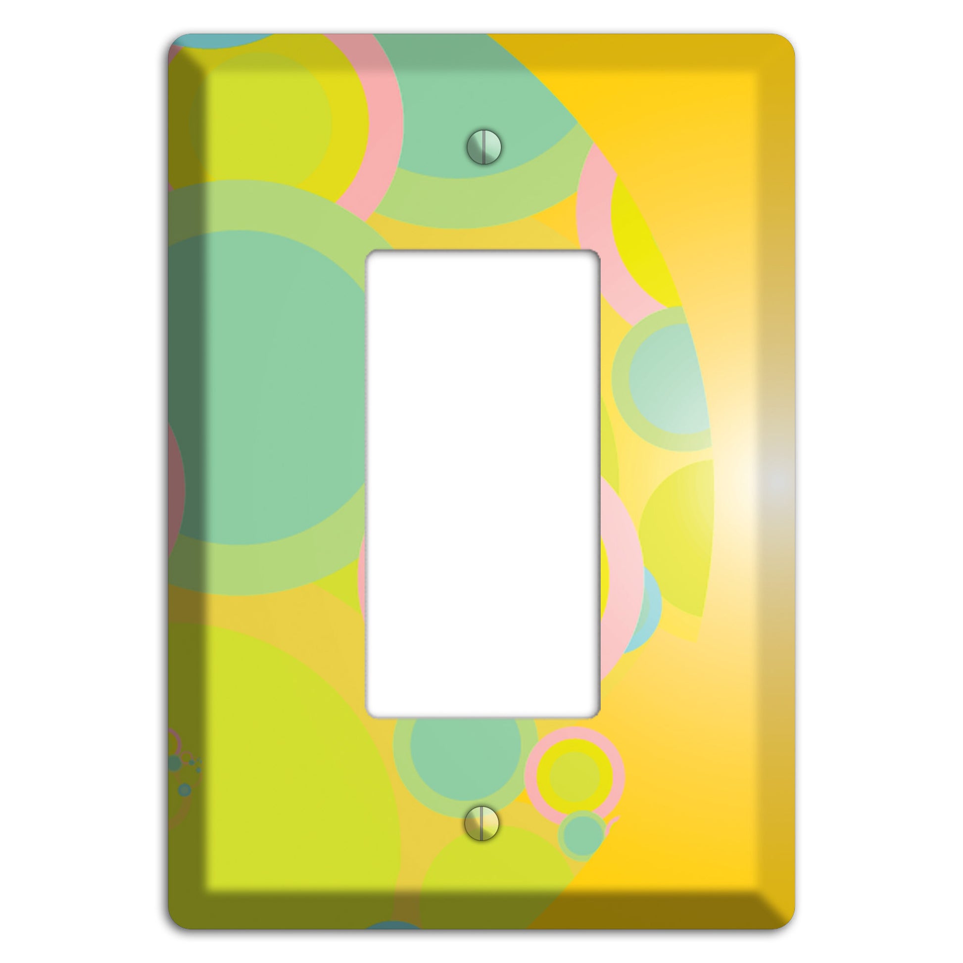 Yellow Circles Rocker Wallplate