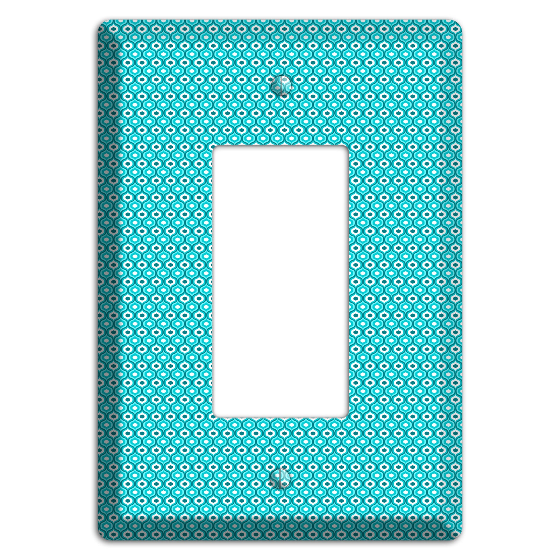 Turquoise Tiny Double Scallop Rocker Wallplate