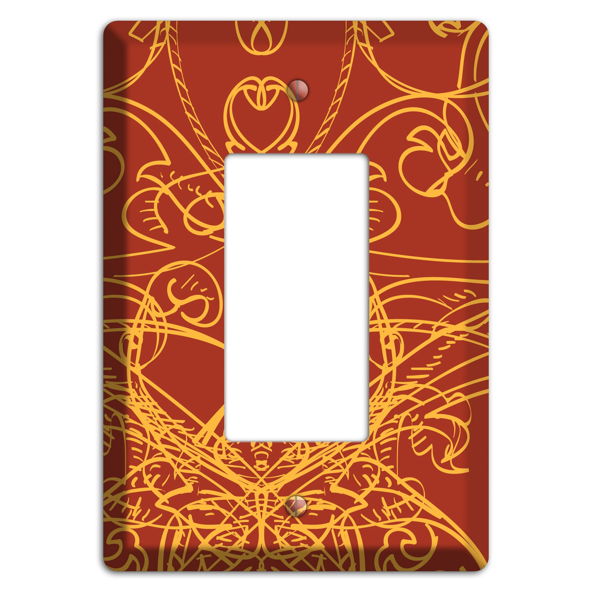 Red Deco Sketch Rocker Wallplate