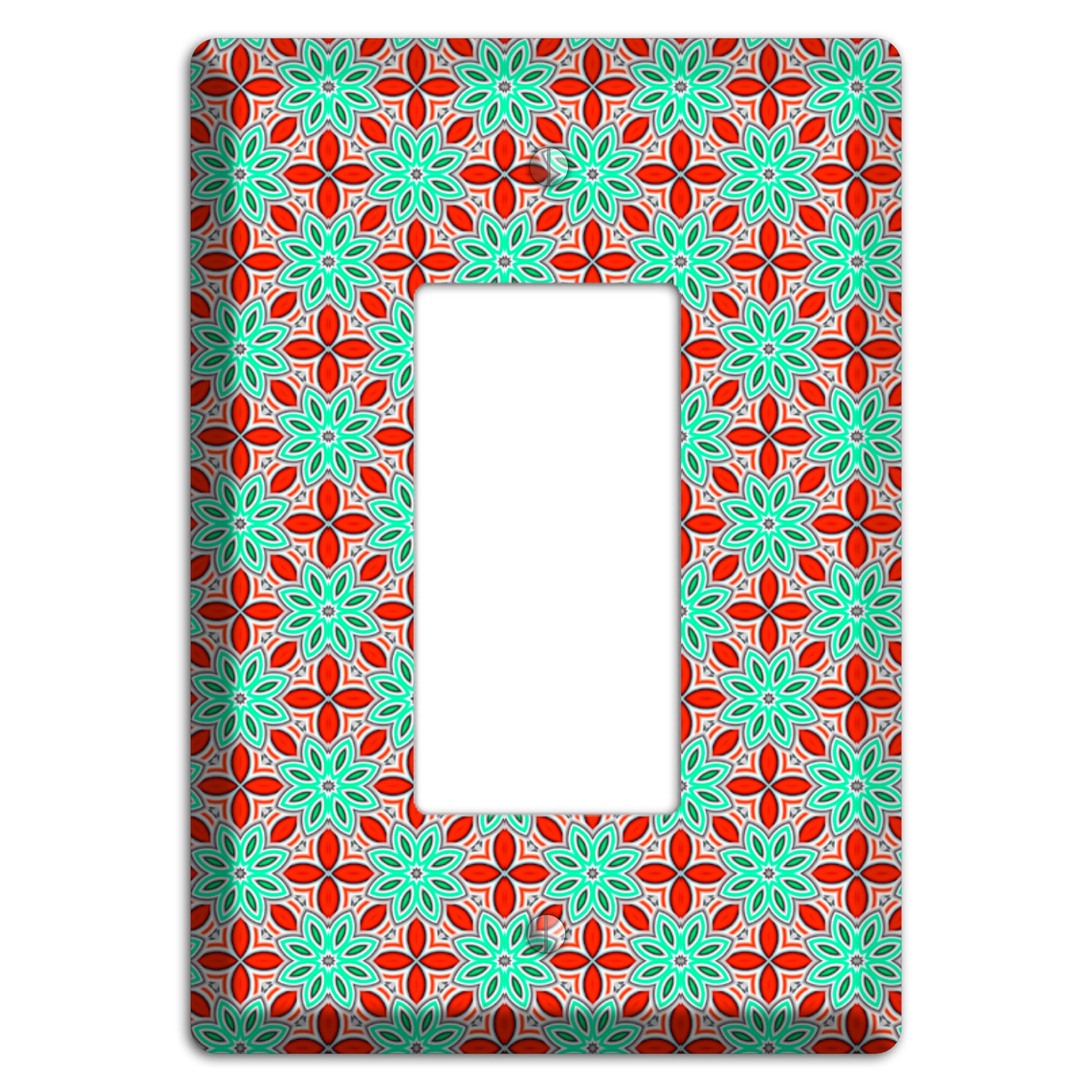 Green and Red Foulard Rocker Wallplate