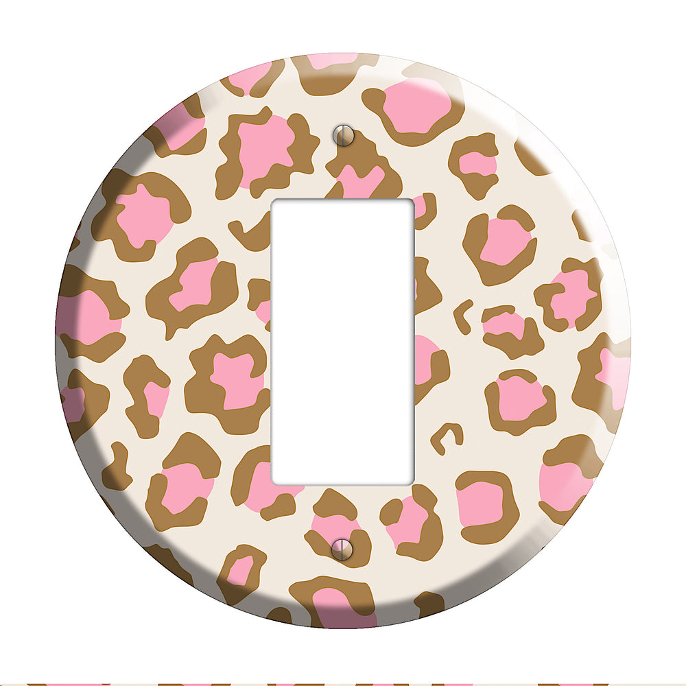 Pink Leopard Rocker Wallplate