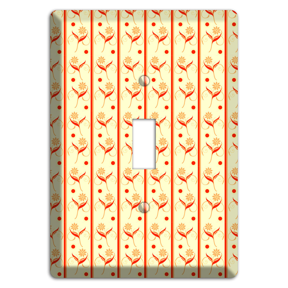 Yellow Floral Pattern Cover Plates