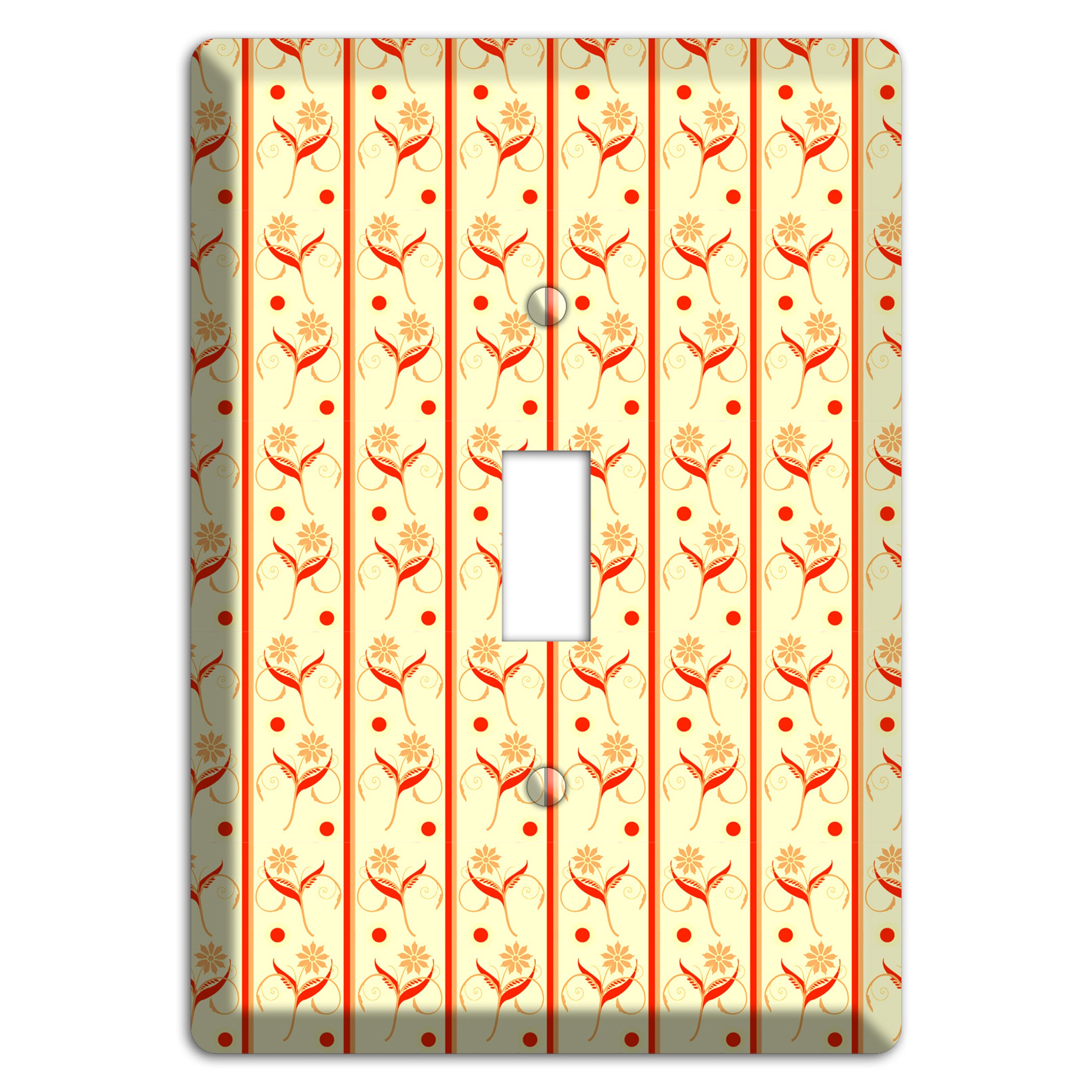 Yellow Floral Pattern Cover Plates