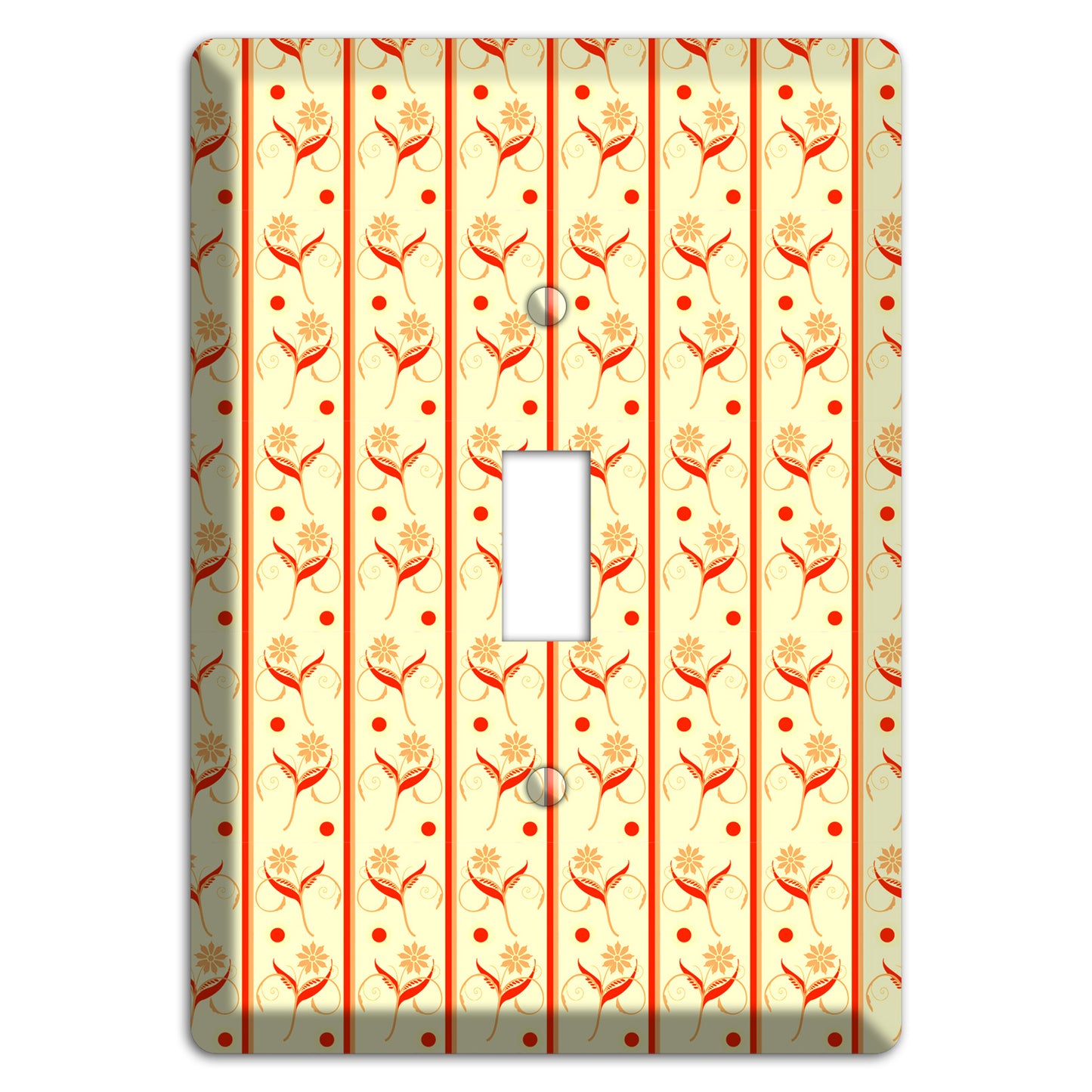 Yellow Floral Pattern Cover Plates