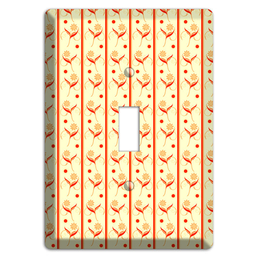 Yellow Floral Pattern Cover Plates