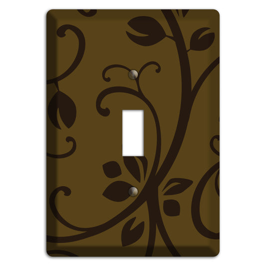 Brown Bud Sprig Cover Plates