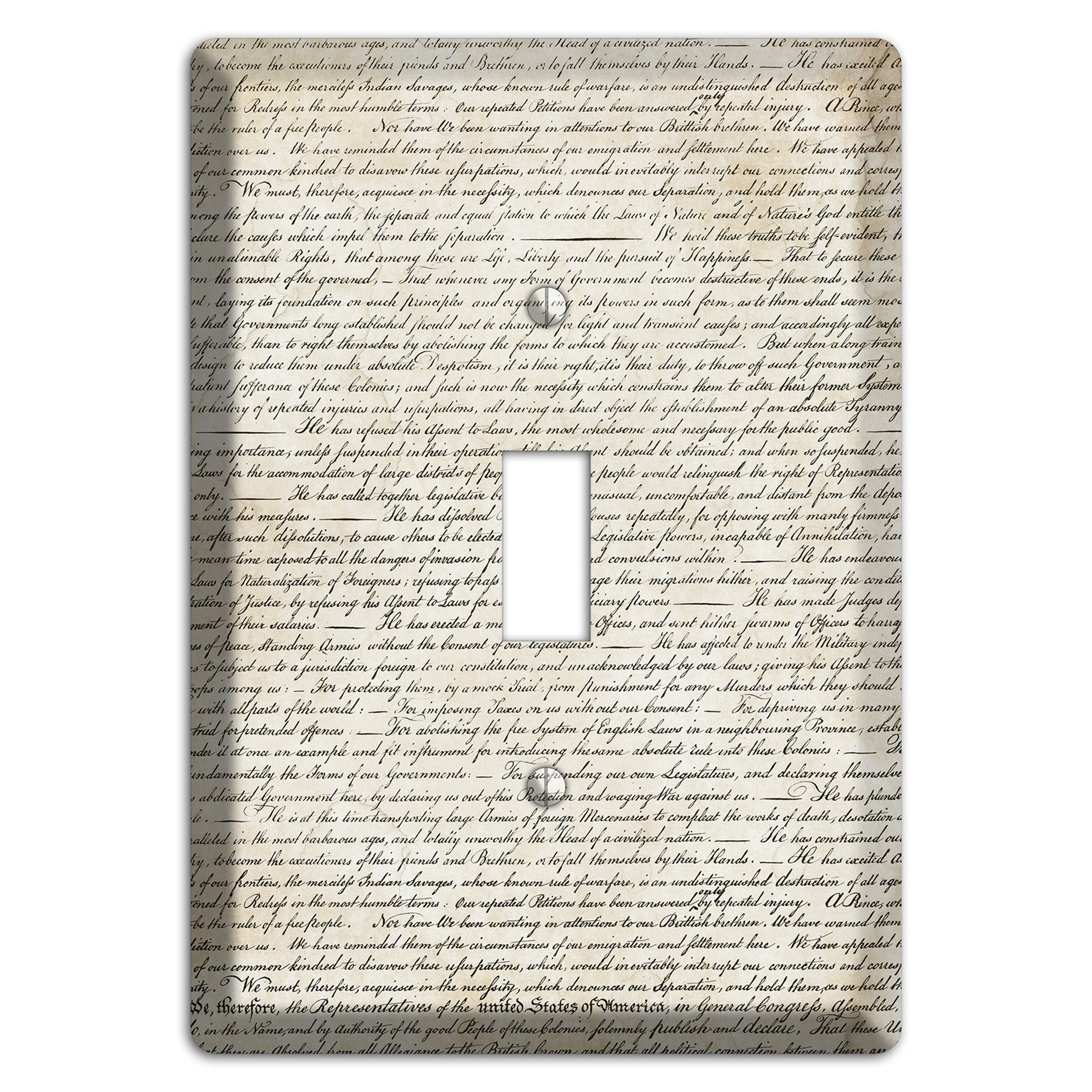 Stained Script Cover Plates