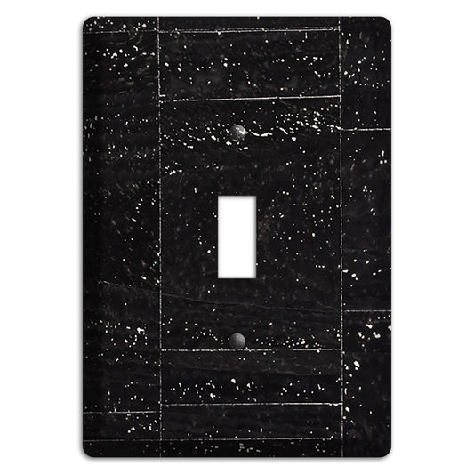 Black with Silver Cork Cover Plates