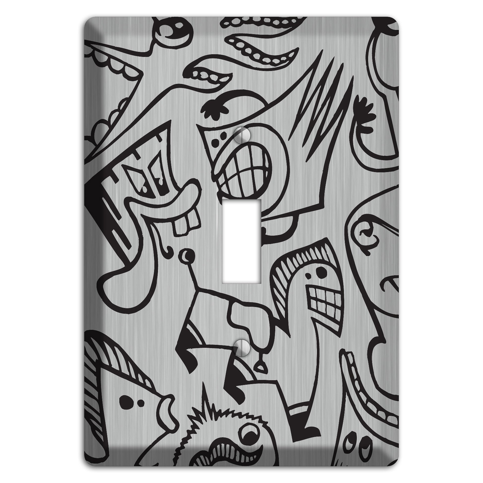 Whimsical Faces 1  Stainless Cover Plates