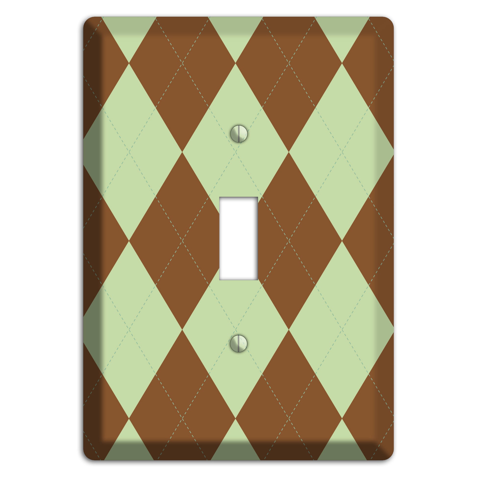Brown Argyle Cover Plates