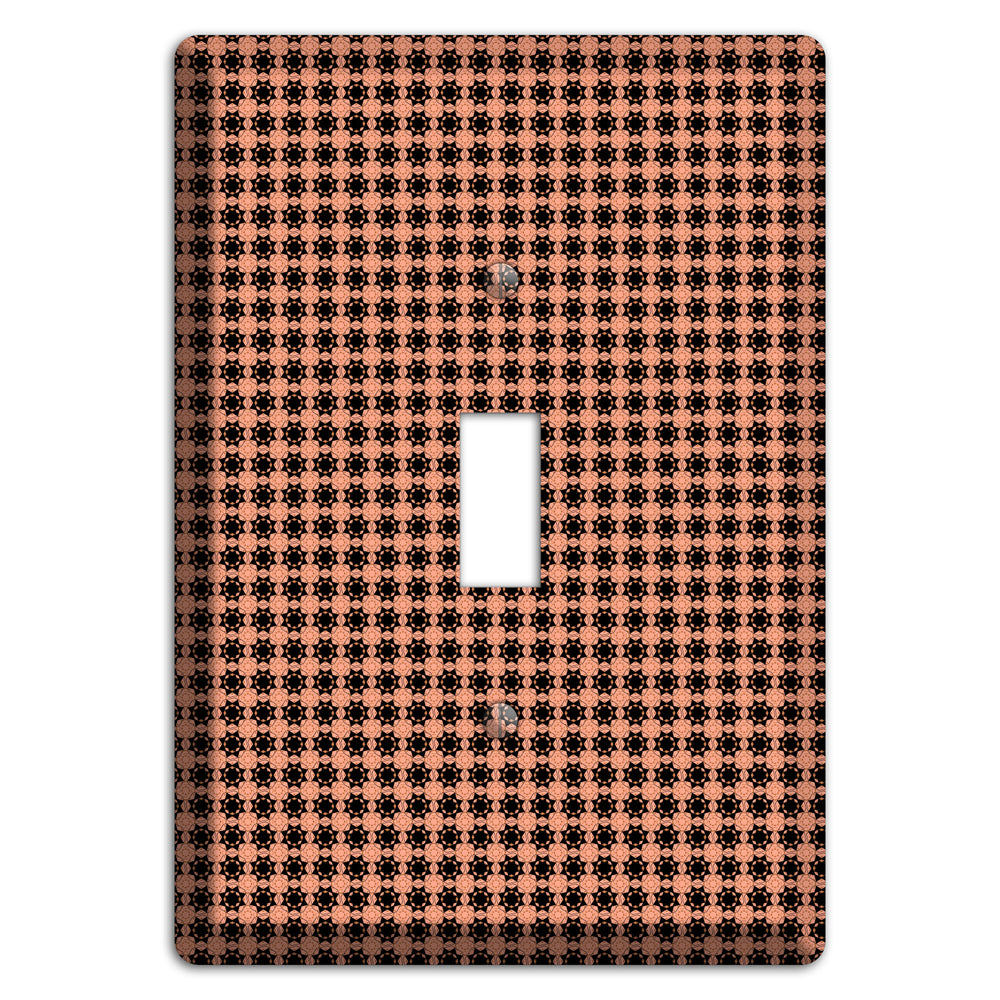 Coral and Black Arabesque Cover Plates