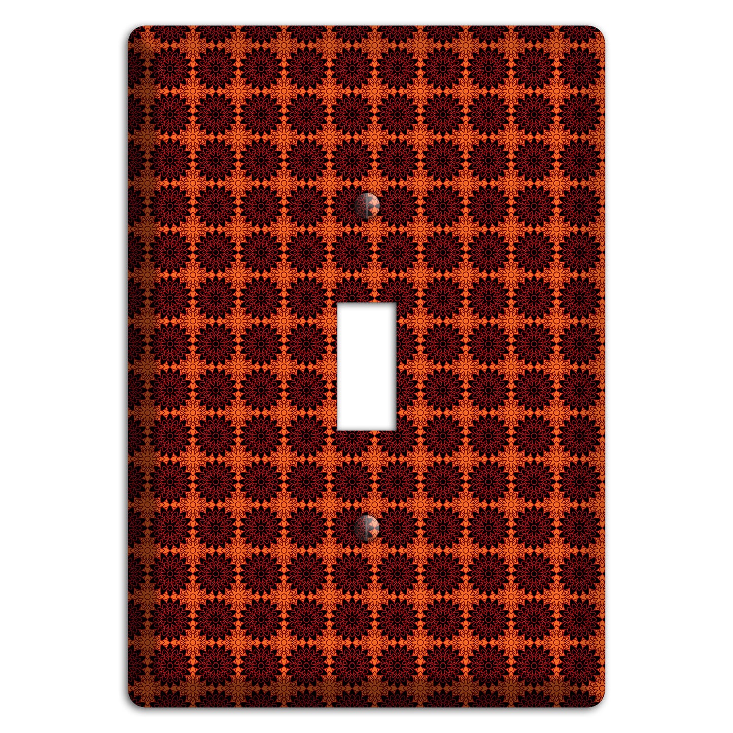 Red with Tiled Maroon Foulard Cover Plates