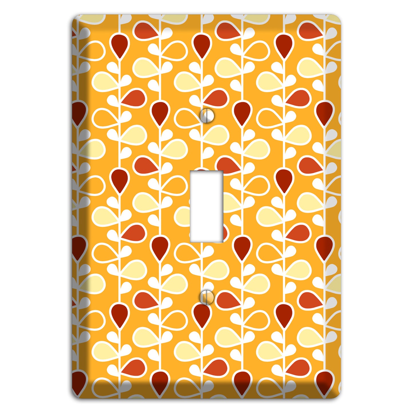 Orange with Yellow and Red Drop and Vine Cover Plates
