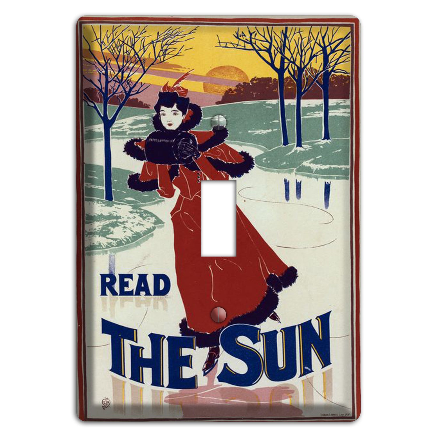 The Sun Vintage Poster Cover Plates