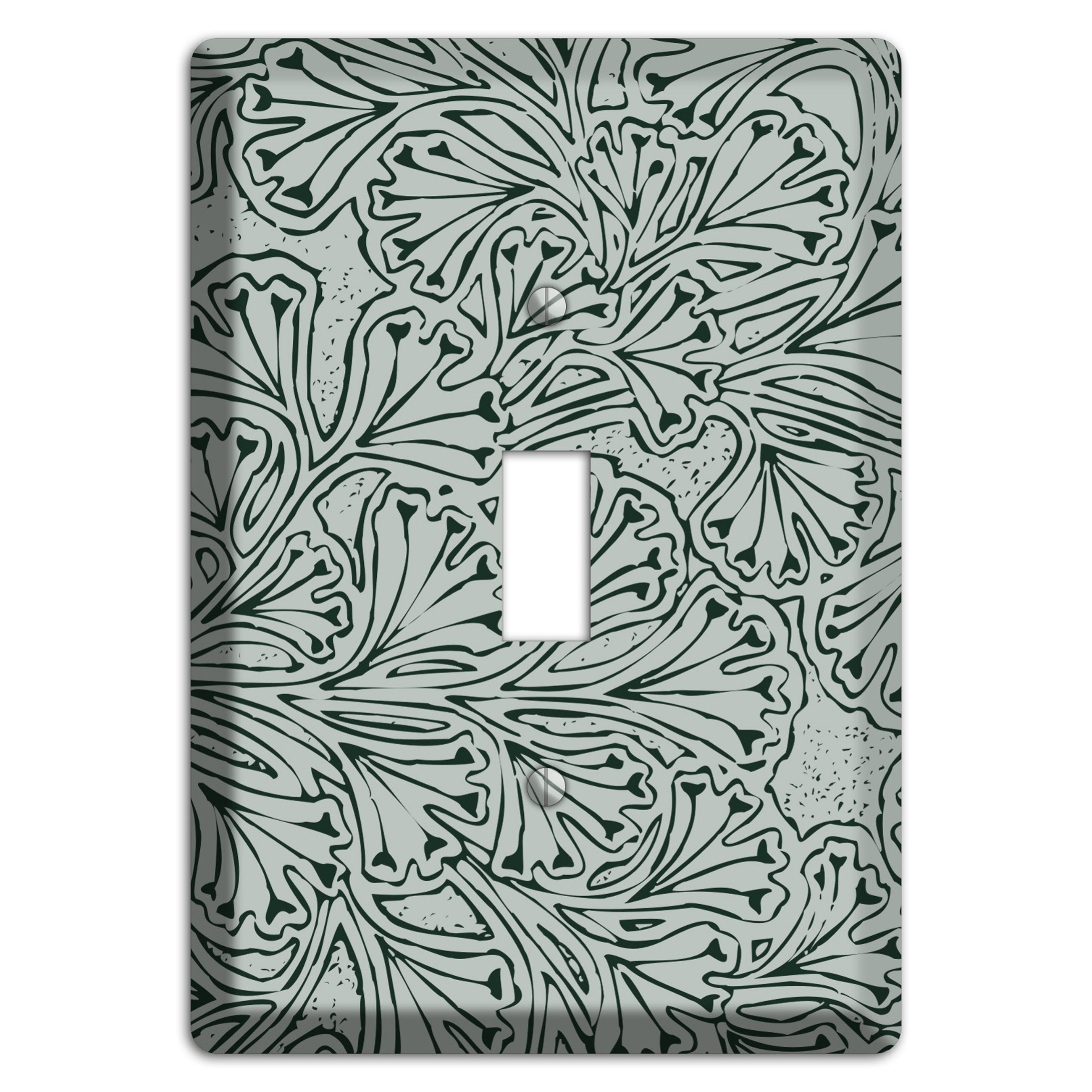 Deco Grey Interlocking Floral Cover Plates