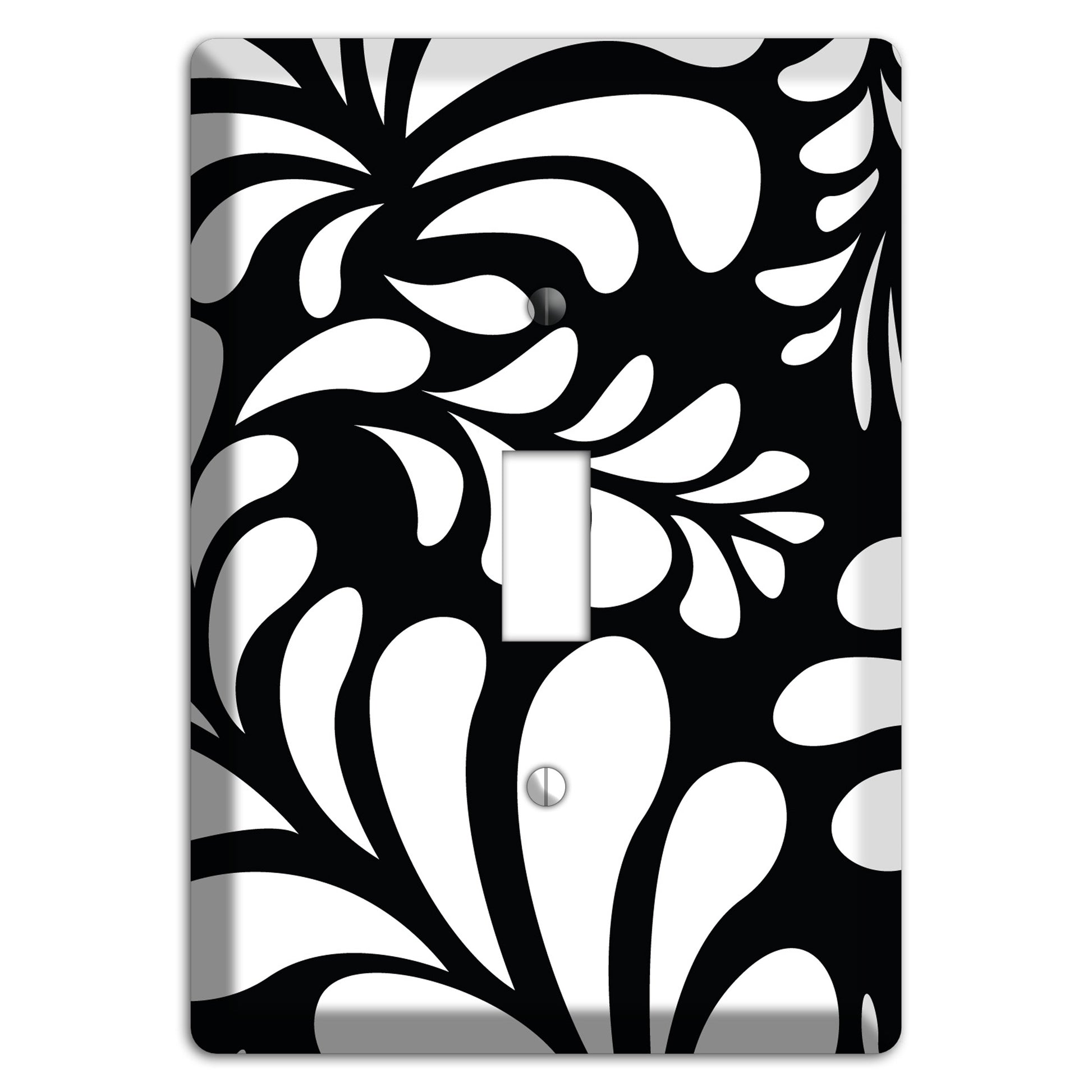 Black with White Herati Cover Plates