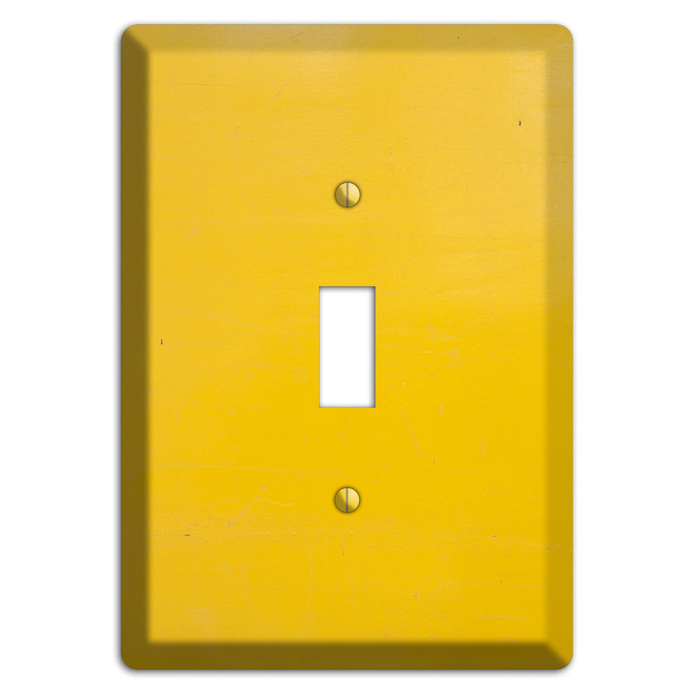 Bright Yellow Concrete Cover Plates