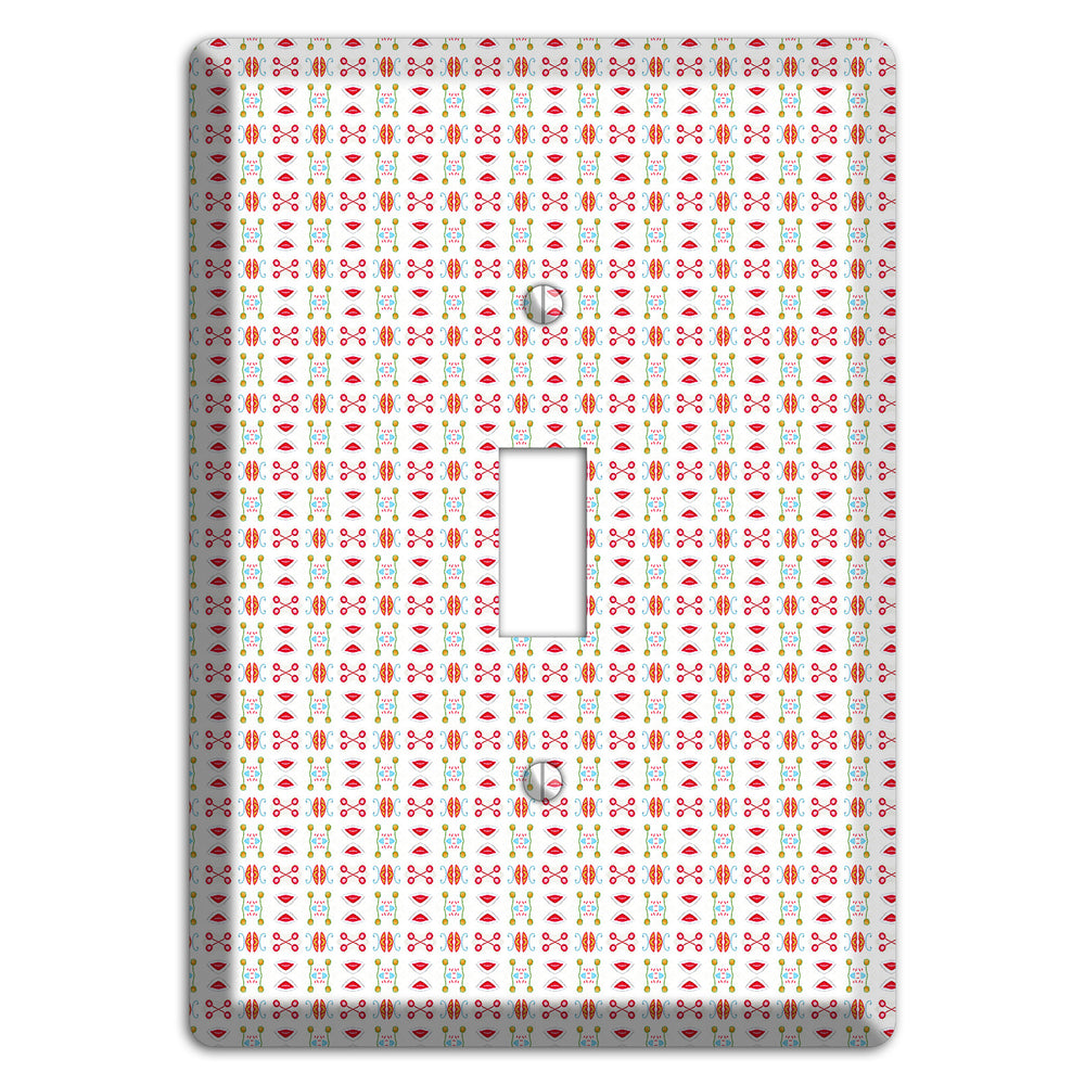 White Red Blue Olive Retro Cover Plates