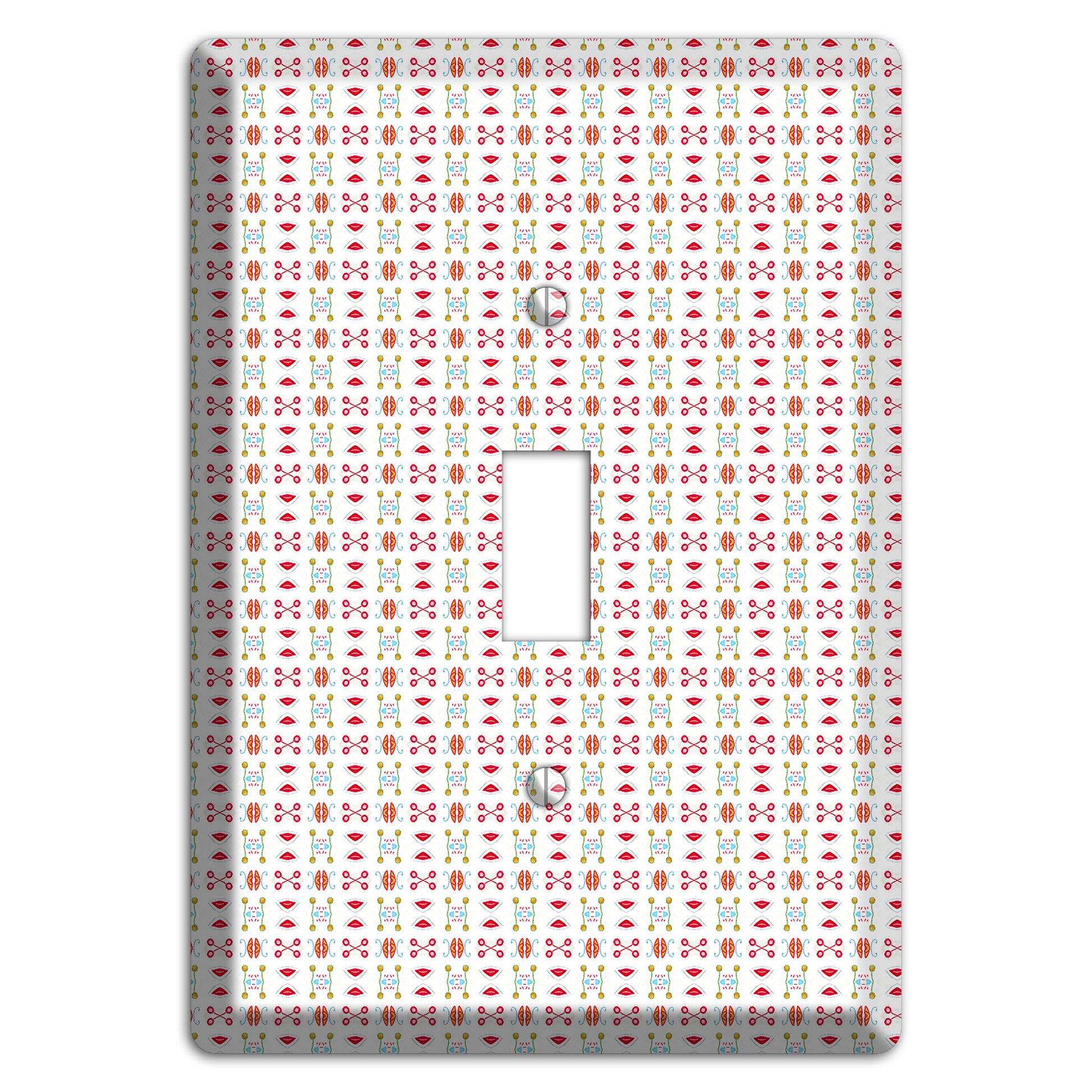 White Red Blue Olive Retro Cover Plates