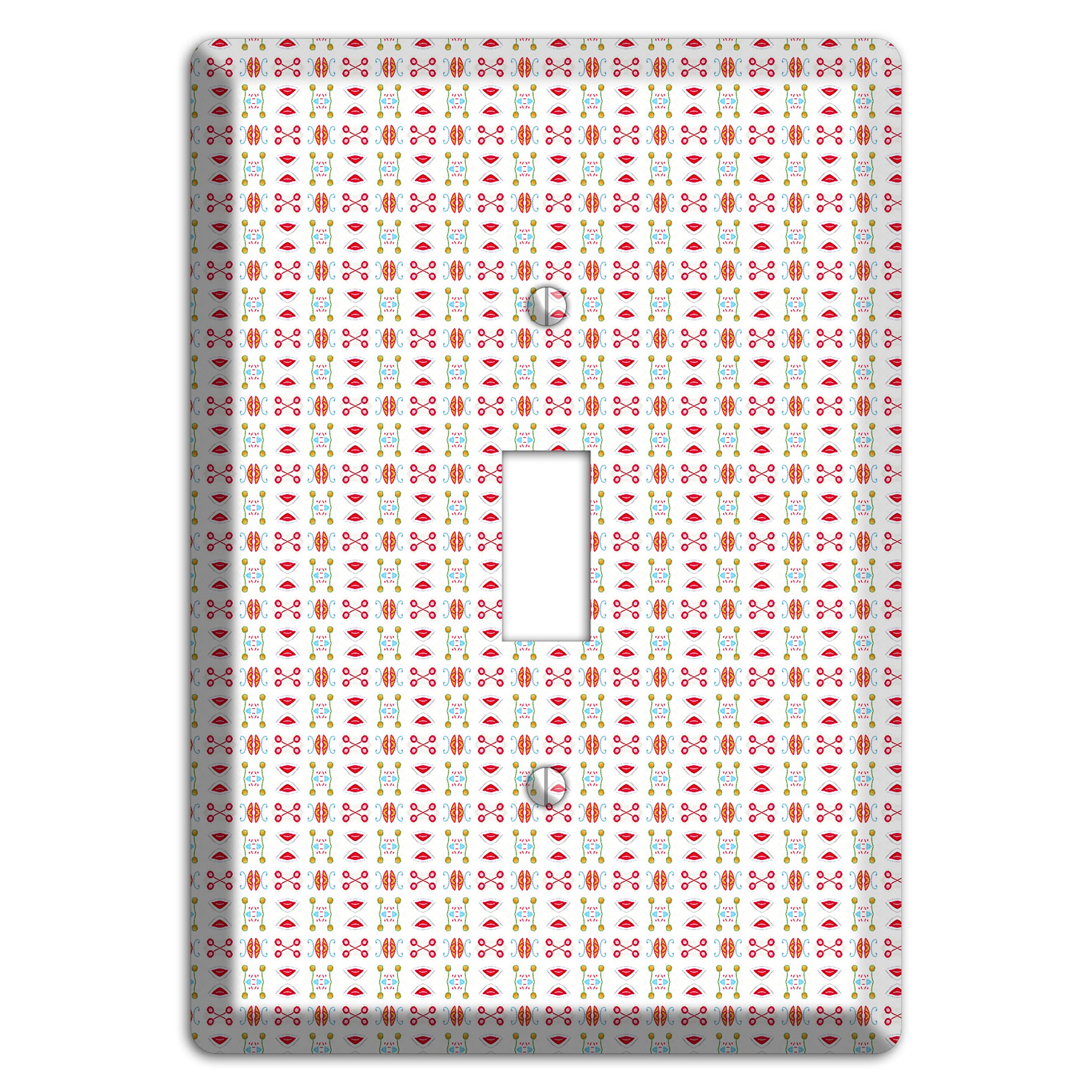White Red Blue Olive Retro Cover Plates