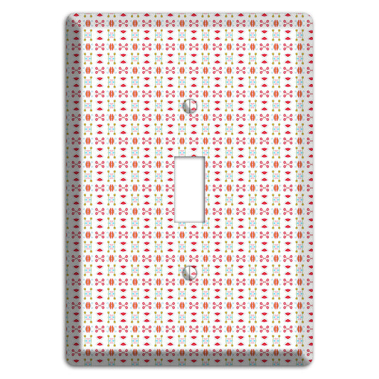 White Red Blue Olive Retro Cover Plates
