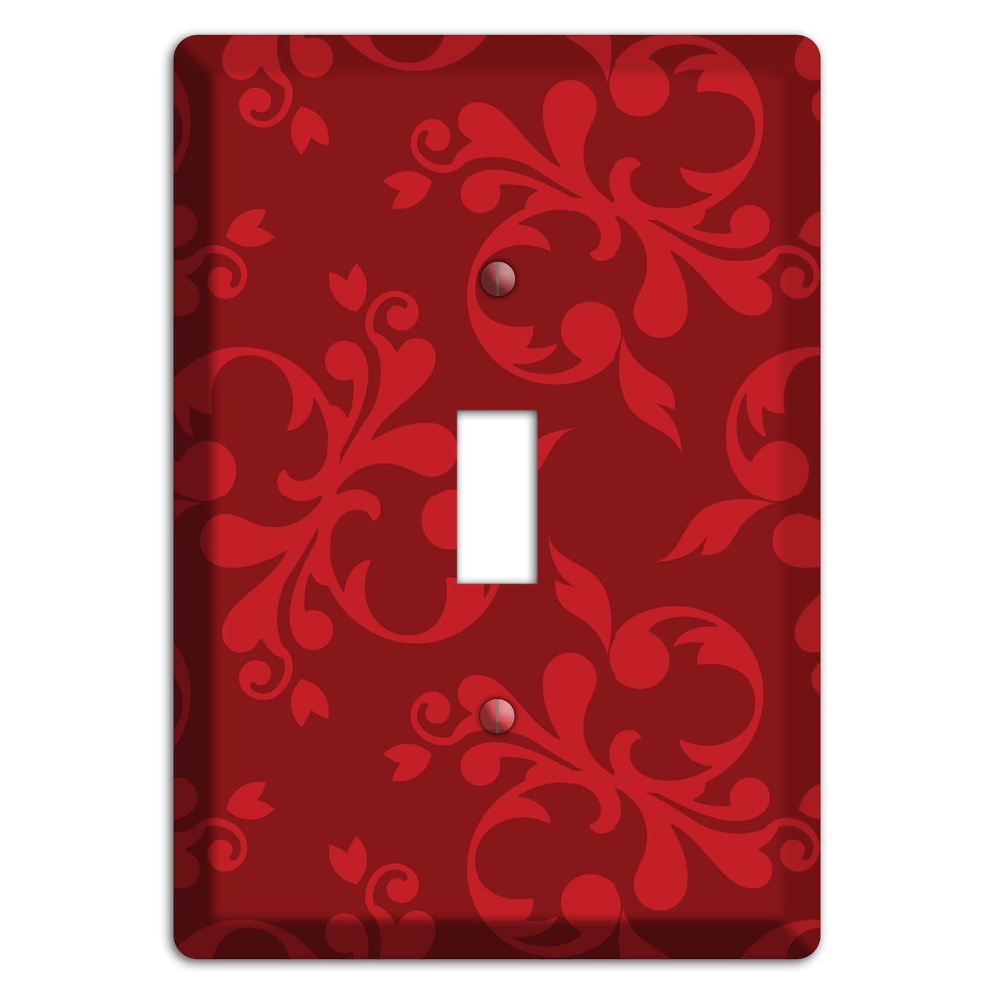 Red Victorian Toile Cover Plates