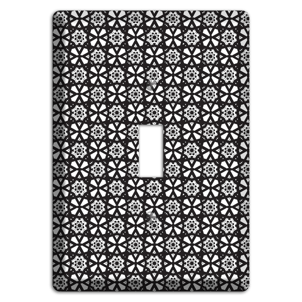 White with Black Arabesque Cover Plates