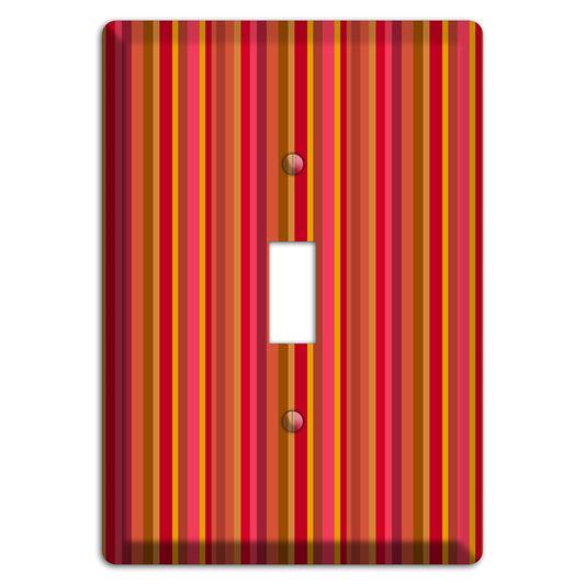 Multi Red Vertical Stripes Cover Plates