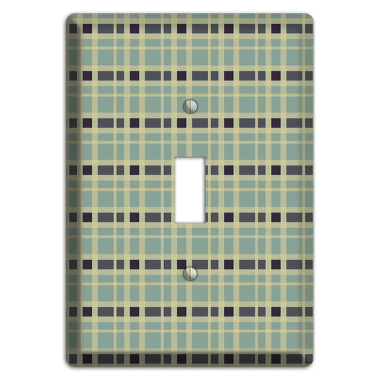 Sage and Black Plaid Cover Plates