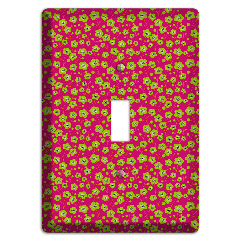 Fuschia and Yellow Calico Cover Plates