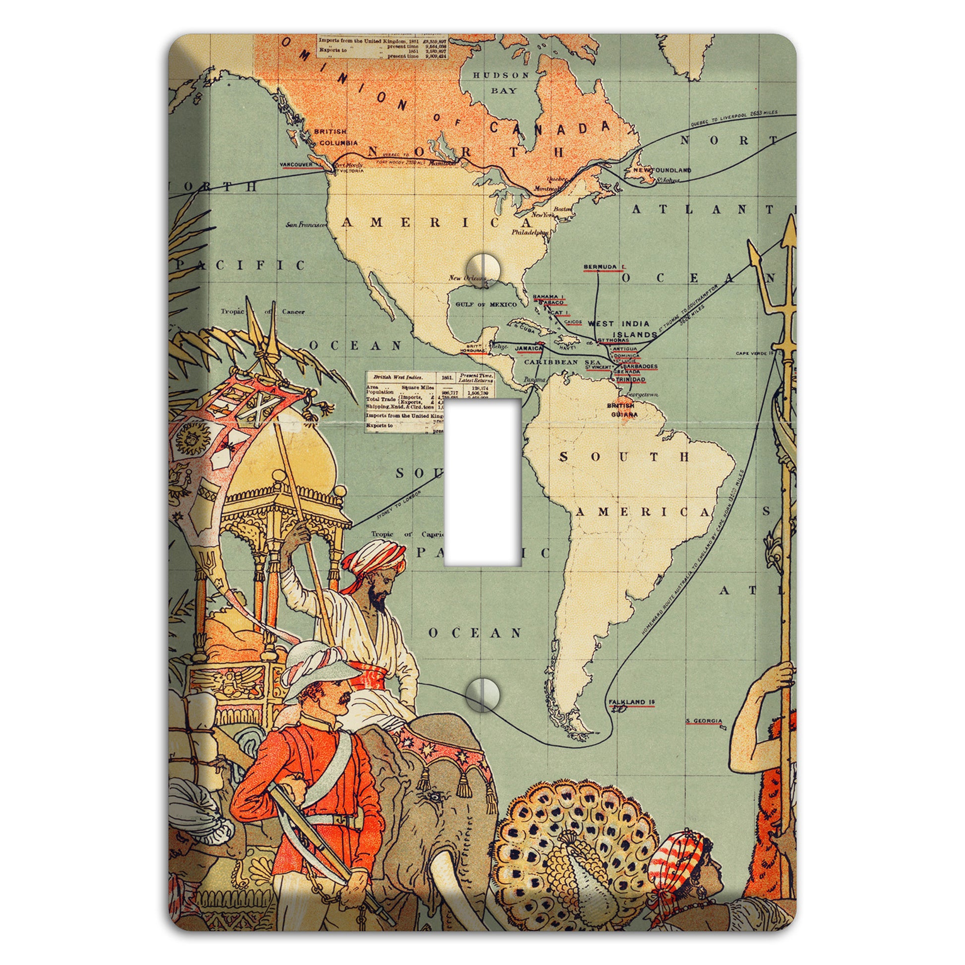 Map of Americas Cover Plates