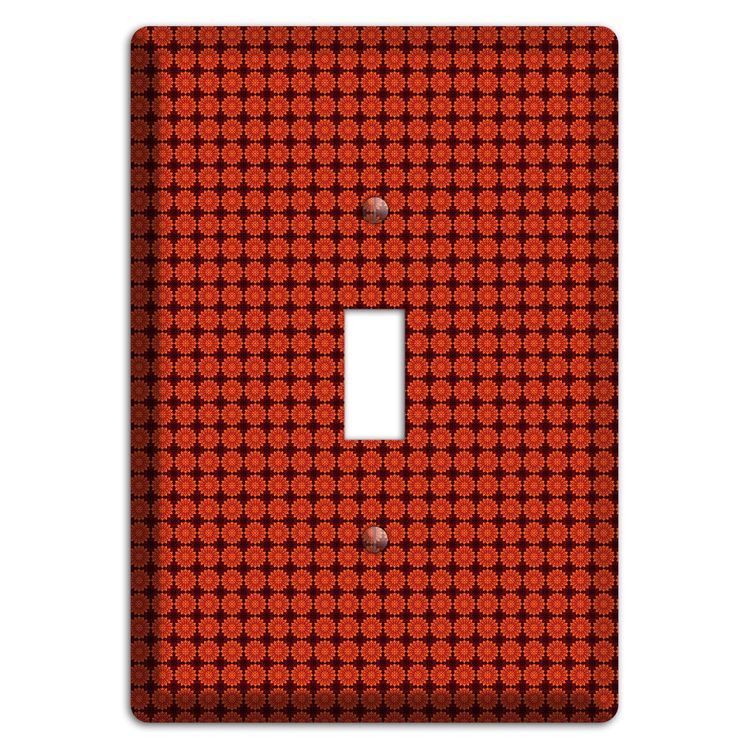 Maroon with Tiled Red Foulard Cover Plates