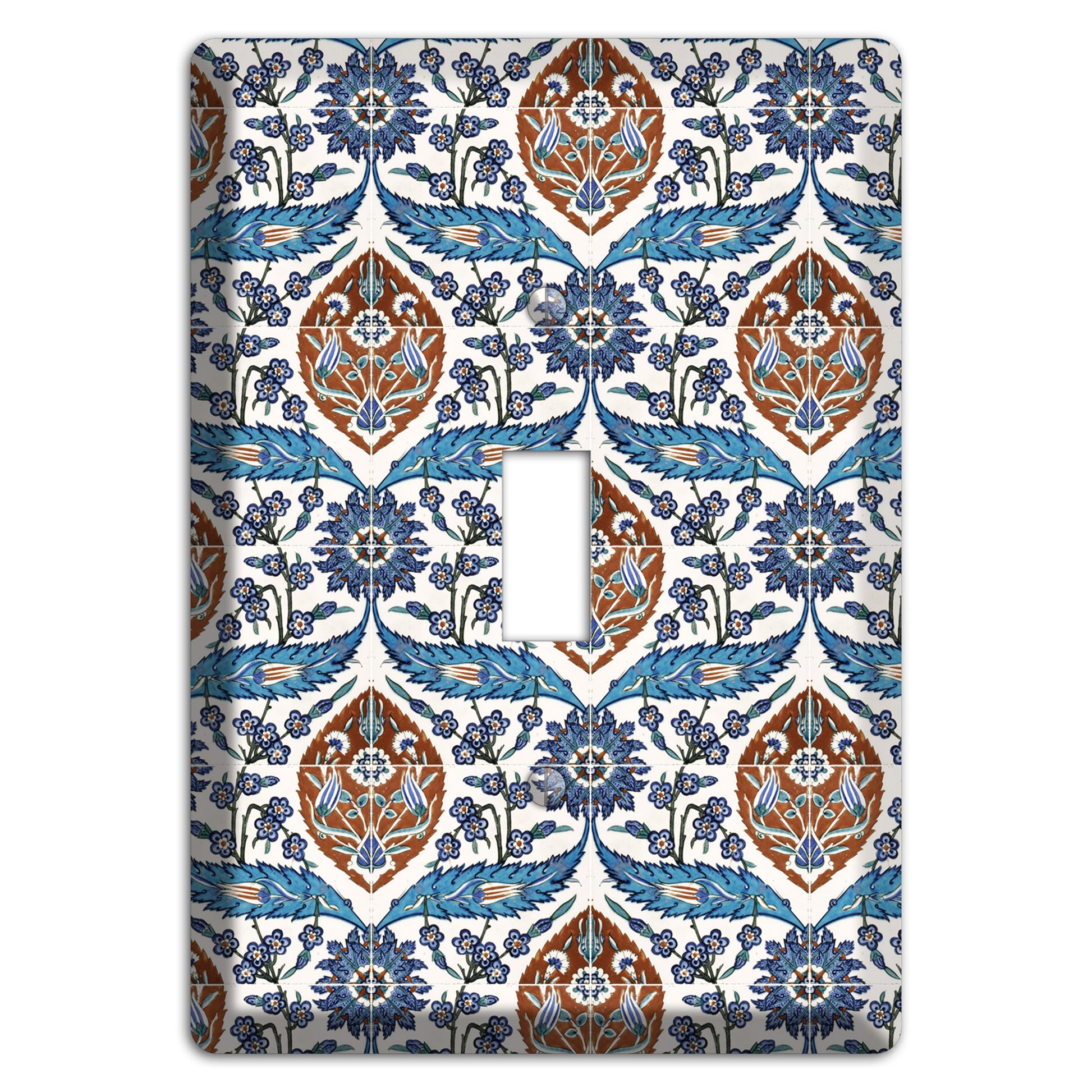 Ornate Feather Tile Cover Plates