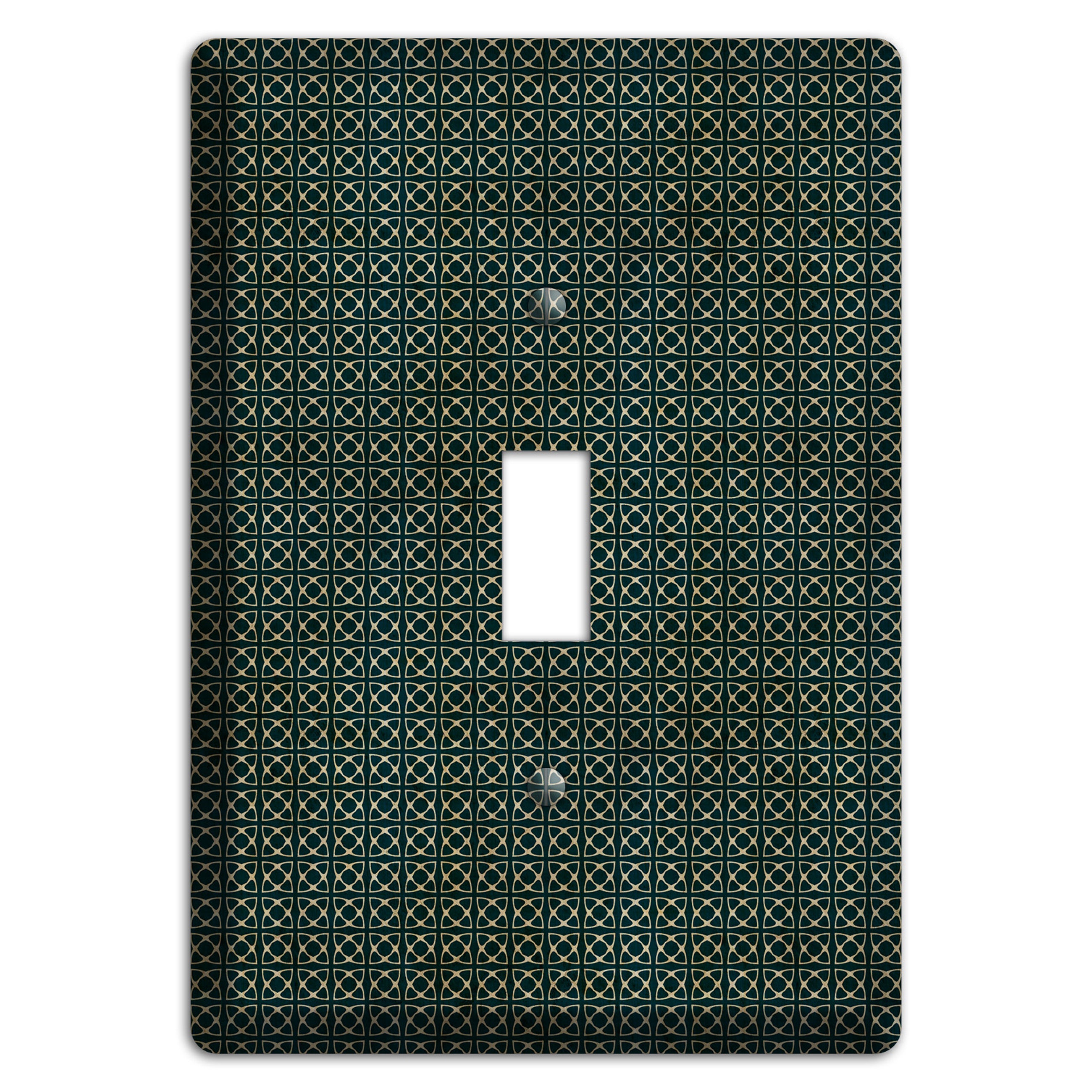 Dark Green Grunge Tiny Tiled Tapestry 5 Cover Plates