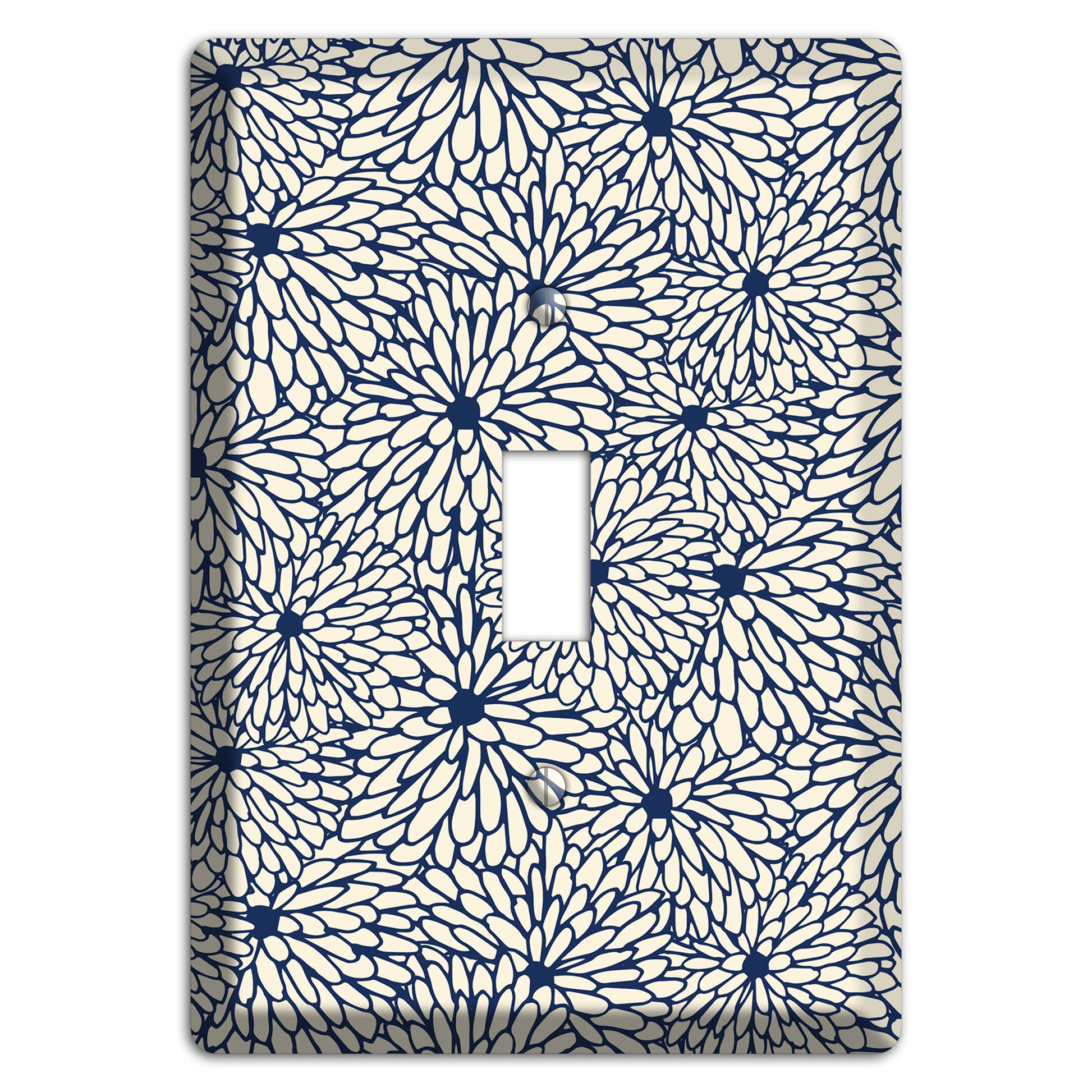 Beige Floral Burst Cover Plates
