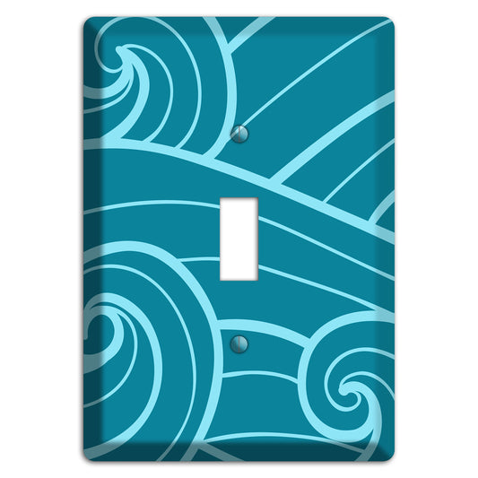 Abstract Curl Turquois Cover Plates
