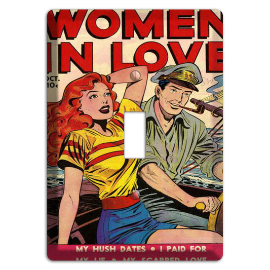 Women in Love Vintage Comics Cover Plates