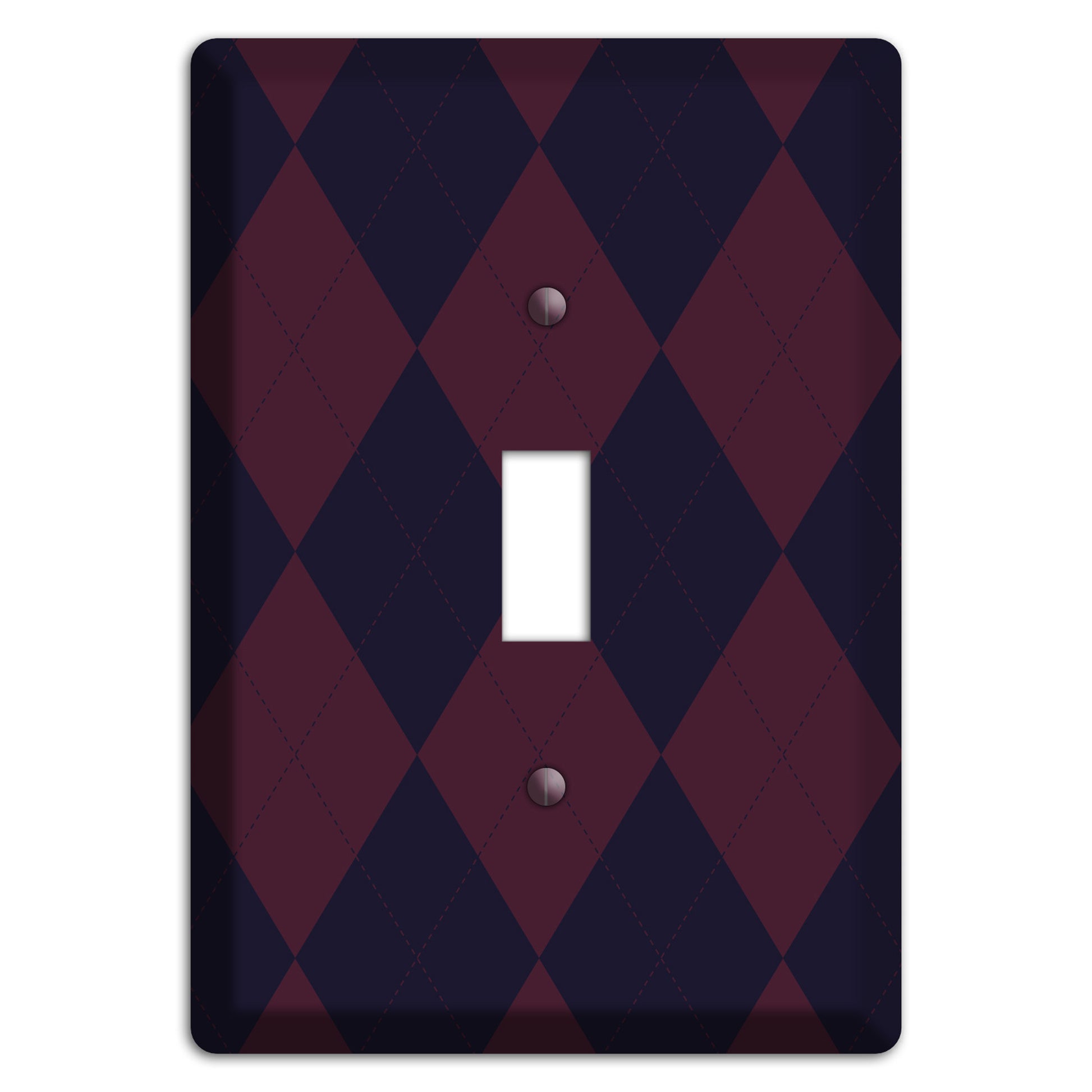 Dark Purple Argyle Cover Plates